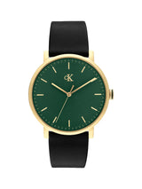 Calvin Klein Ck Real Qtz Basic Slim Green Round Dial Men's Watch 25200570