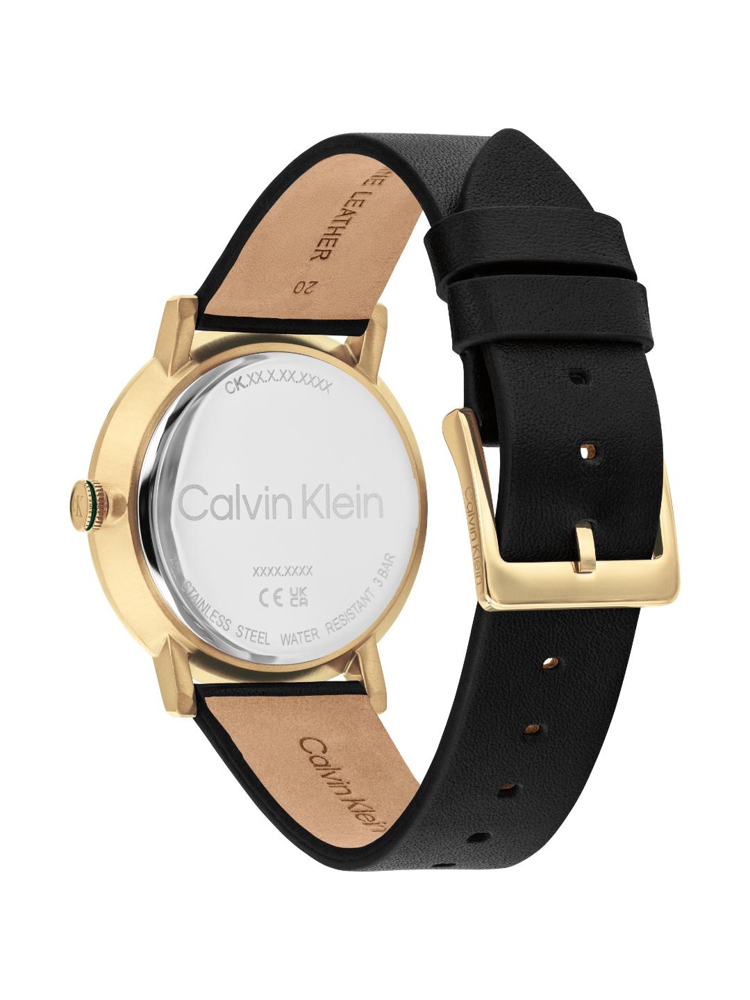 Calvin Klein Ck Real Qtz Basic Slim Green Round Dial Men's Watch 25200570