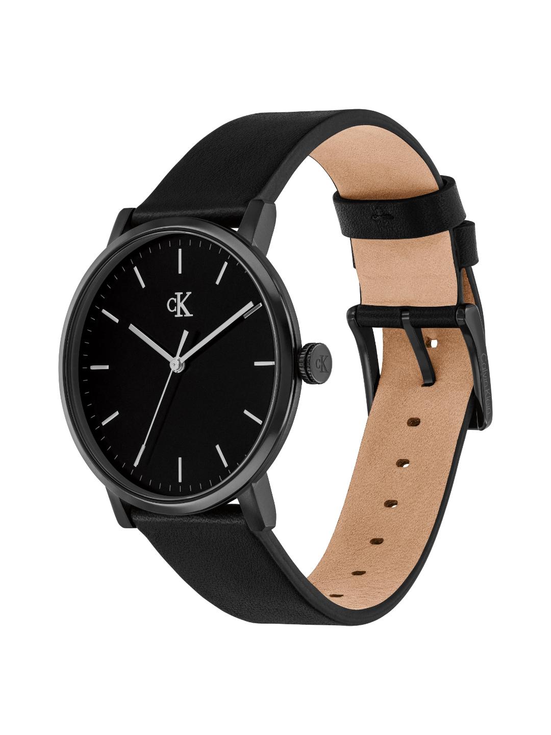 Calvin Klein Ck Real Qtz Basic Slim Black Round Dial Men's Watch 25200571