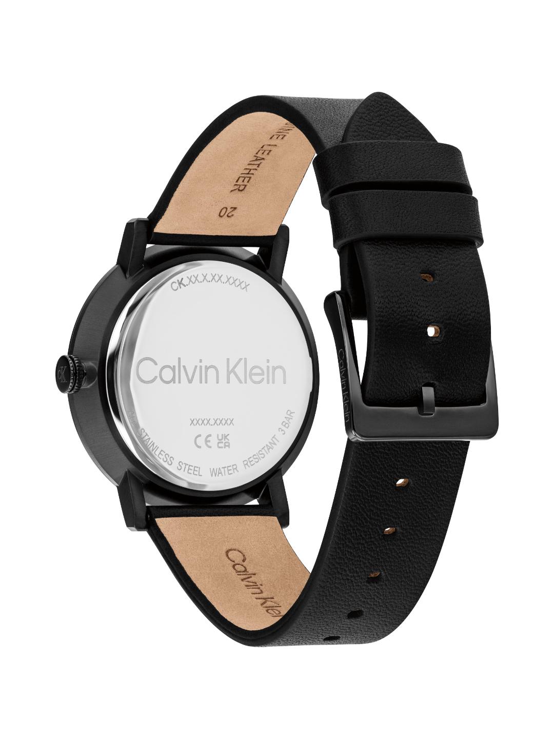 Calvin Klein Ck Real Qtz Basic Slim Black Round Dial Men's Watch 25200571