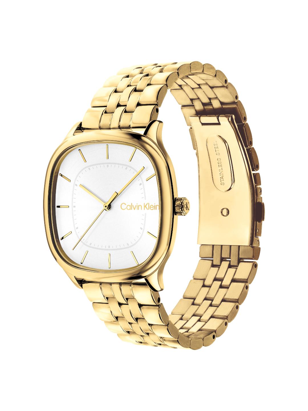 Calvin Klein Ck Shape Qtz Basic White Square Dial Men's Watch 25200582