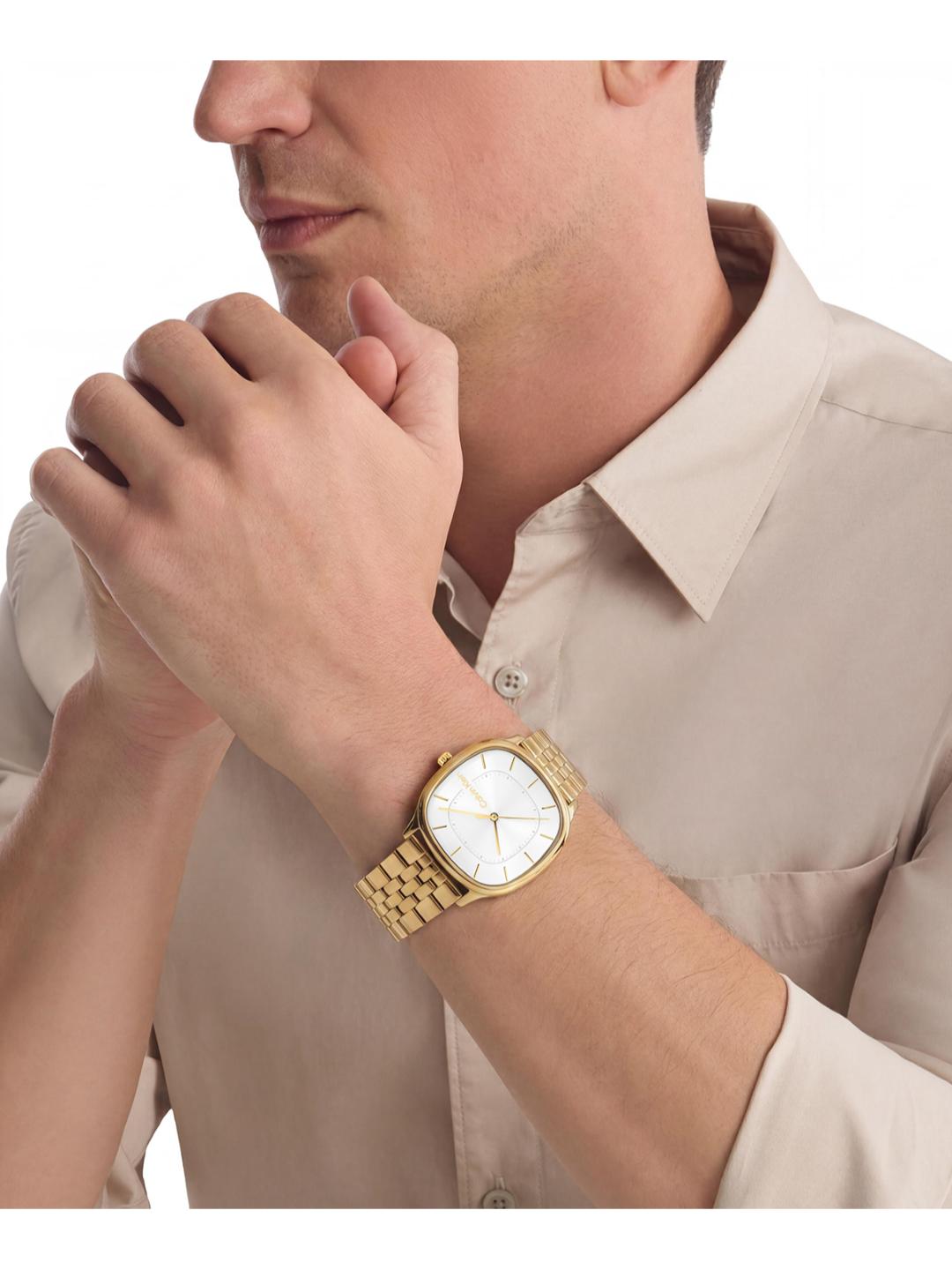 Calvin Klein Ck Shape Qtz Basic White Square Dial Men's Watch 25200582