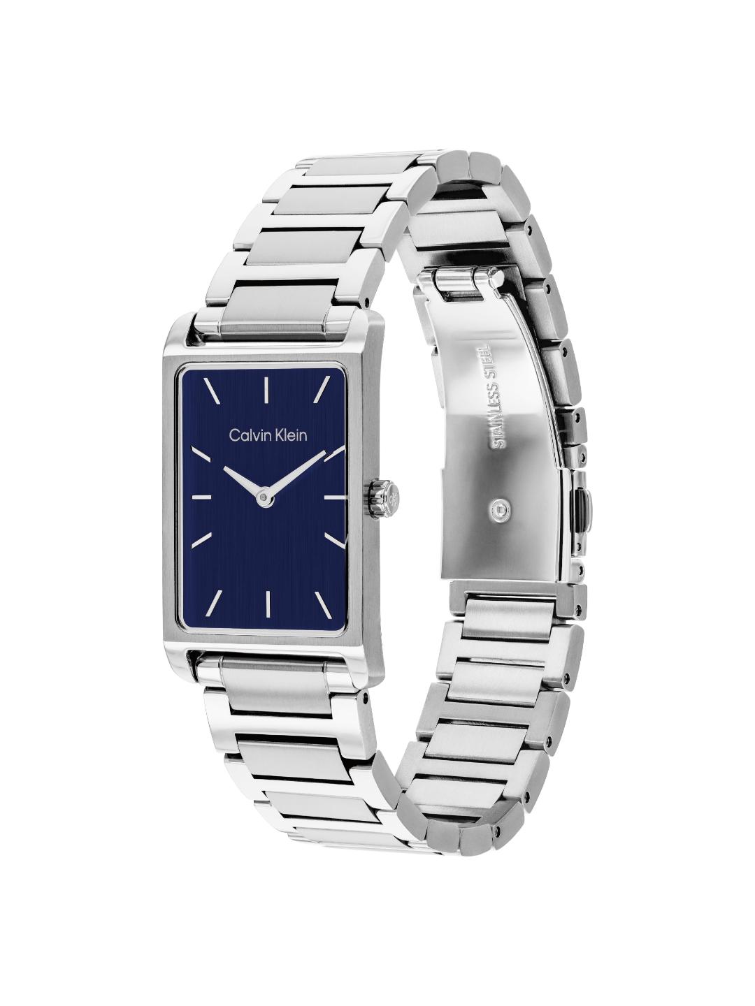Calvin Klein Dapper Qtz Basic Slim Dark Blue Rectangle Dial Men's Watch 25200590