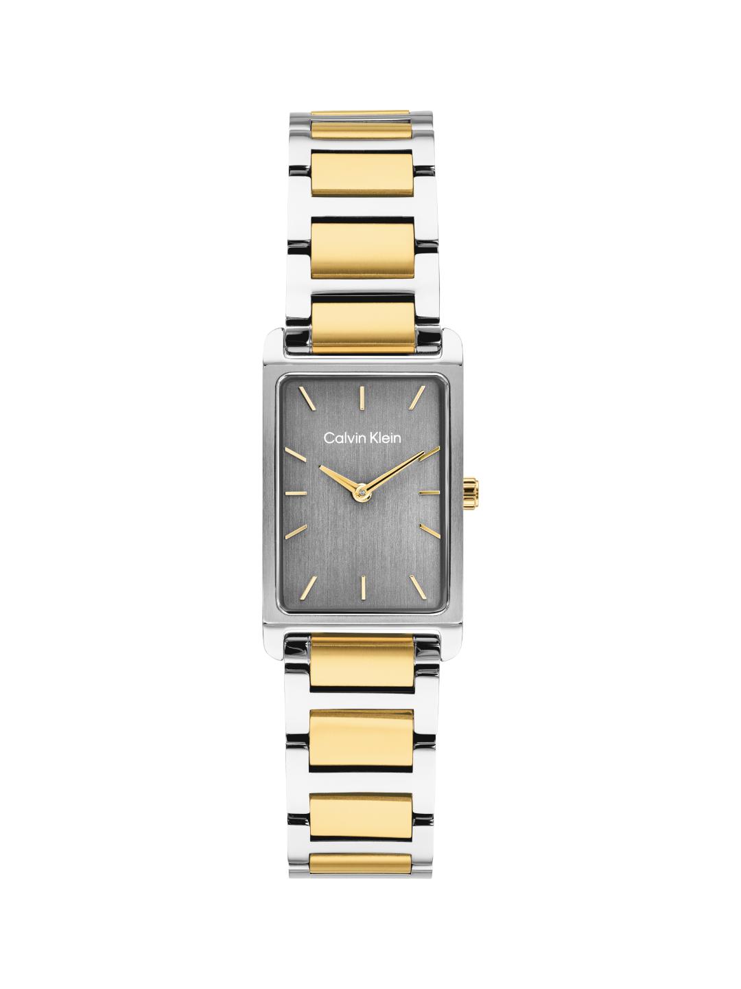 Calvin Klein Dapper Qtz Basic Slim Grey Rectangle Dial Men's Watch 25200591