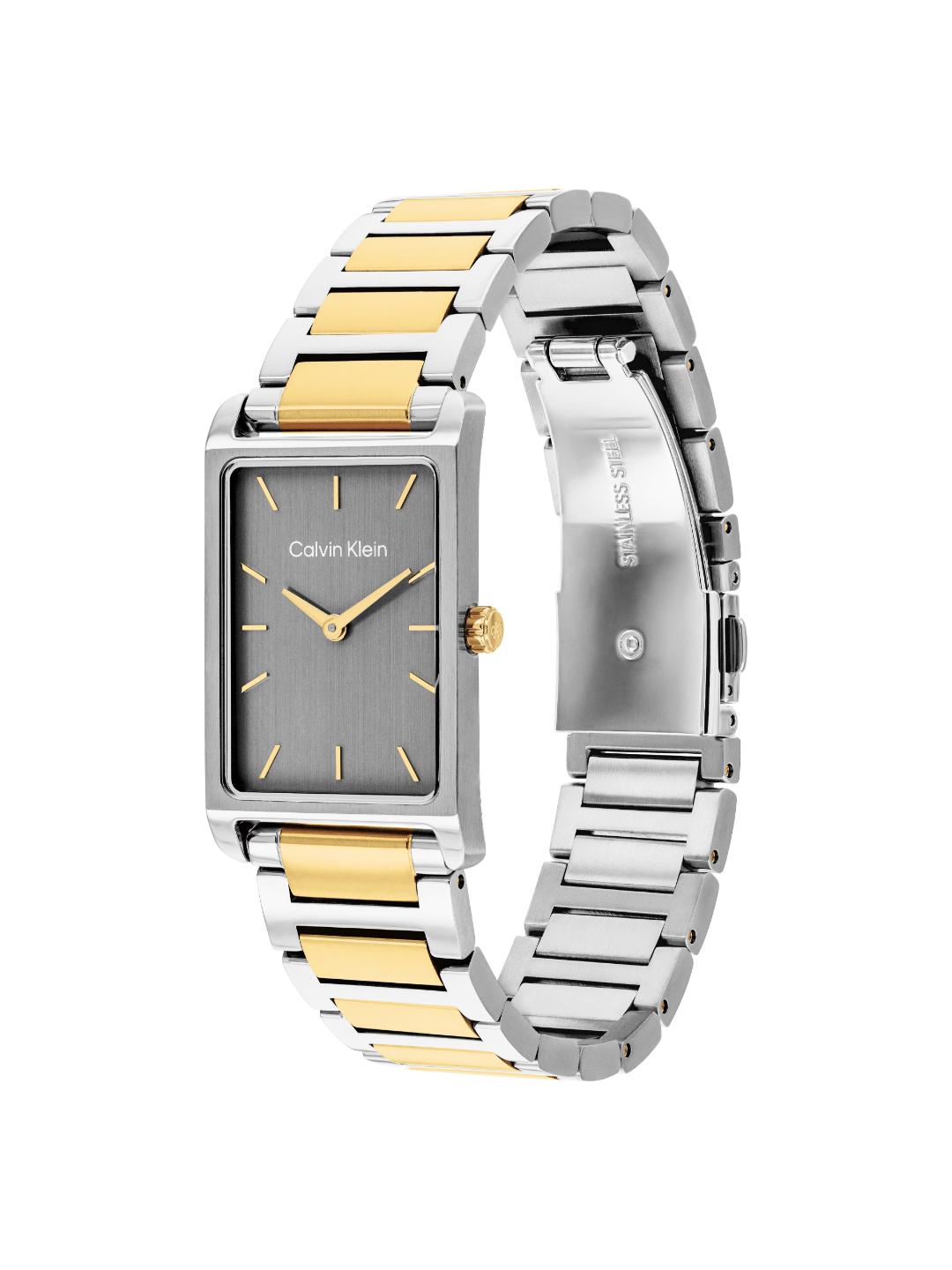 Calvin Klein Dapper Qtz Basic Slim Grey Rectangle Dial Men's Watch 25200591
