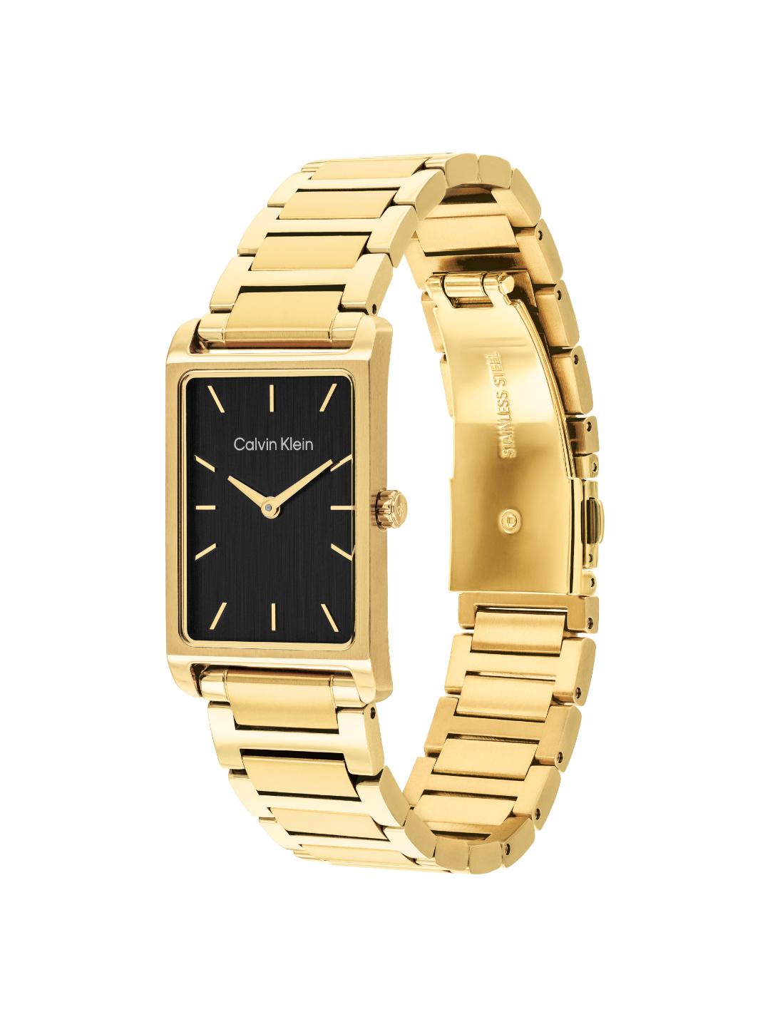 Calvin Klein Dapper Qtz Basic Slim Black Rectangle Dial Men's Watch 25200592