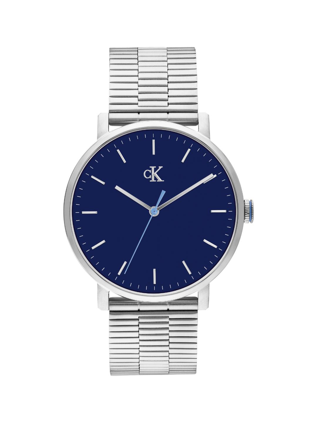 Calvin Klein Ck Real Qtz Basic Slim Blue Round Dial Men's Watch 25200598