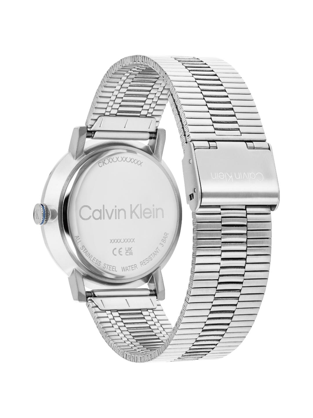 Calvin Klein Ck Real Qtz Basic Slim Blue Round Dial Men's Watch 25200598