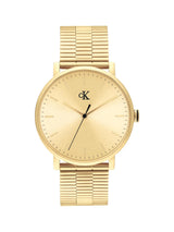 Calvin Klein Ck Real Qtz Basic Slim Thin Gold Round Dial Men's Watch 25200599