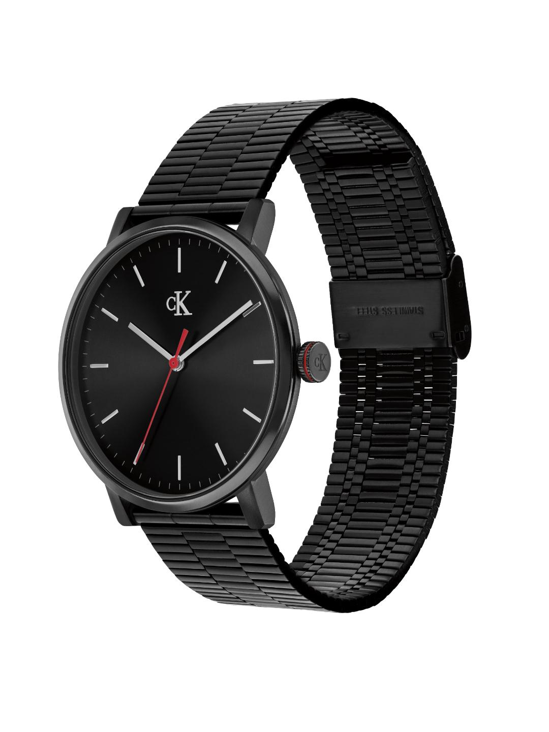 Calvin Klein Ck Real Qtz Basic Slim Black Round Dial Men's Watch 25200600