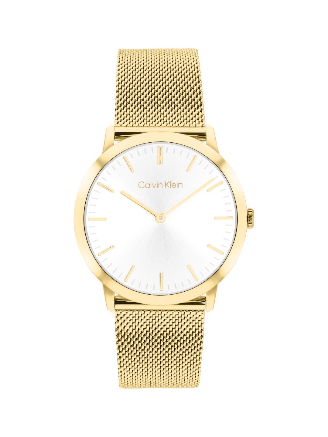 Calvin Klein Exceptional Qtz Basic Slim Silver White Round Dial Men's Watch 25200602
