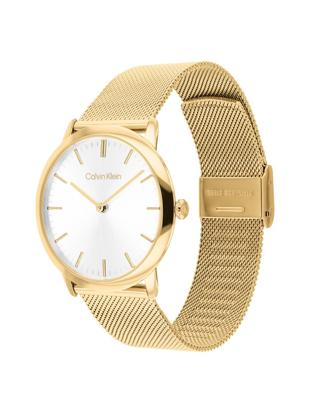 Calvin Klein Exceptional Qtz Basic Slim Silver White Round Dial Men's Watch 25200602