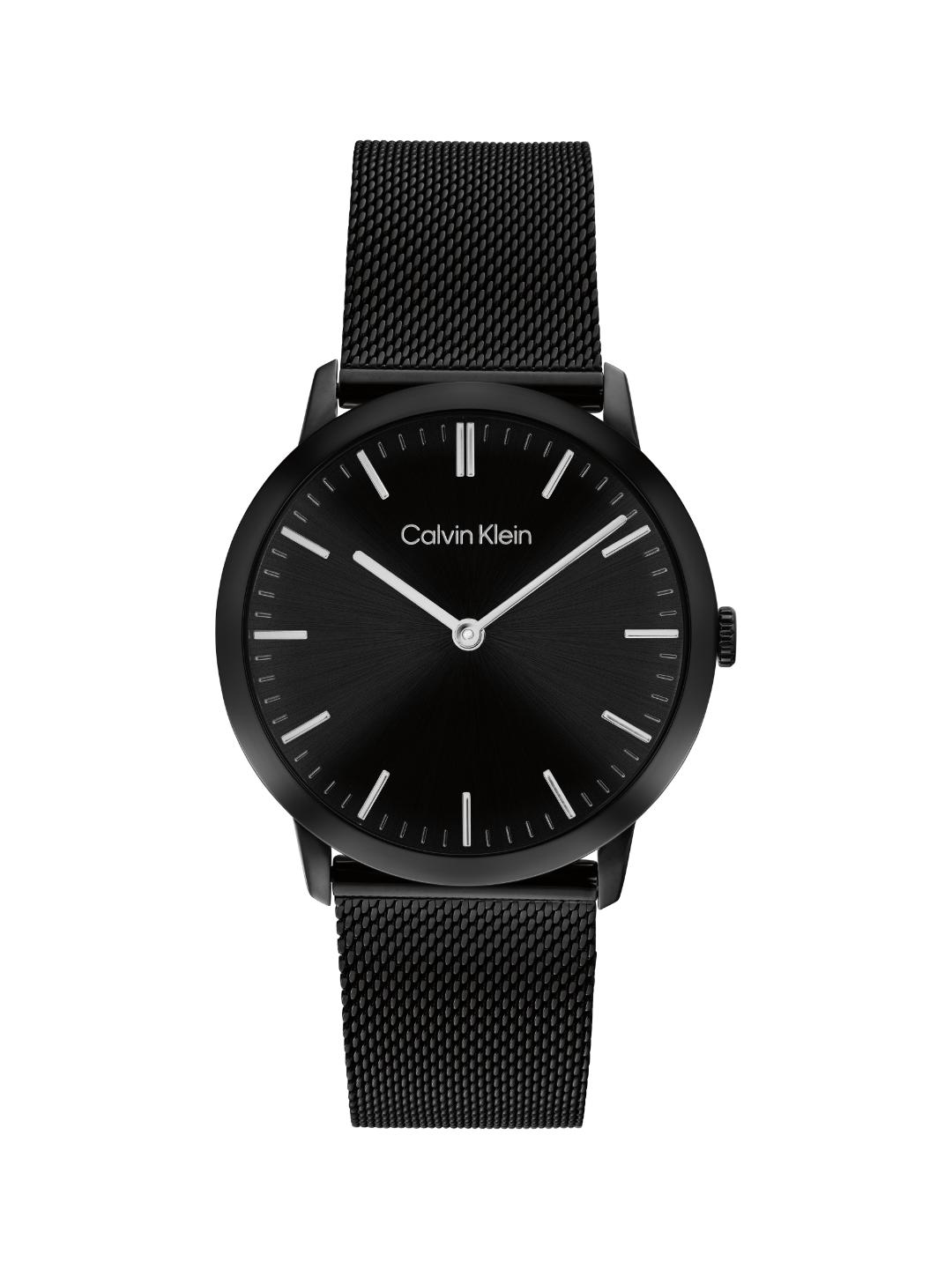 Calvin Klein Exceptional Qtz Basic Slim Black Round Dial Men's Watch 25200603