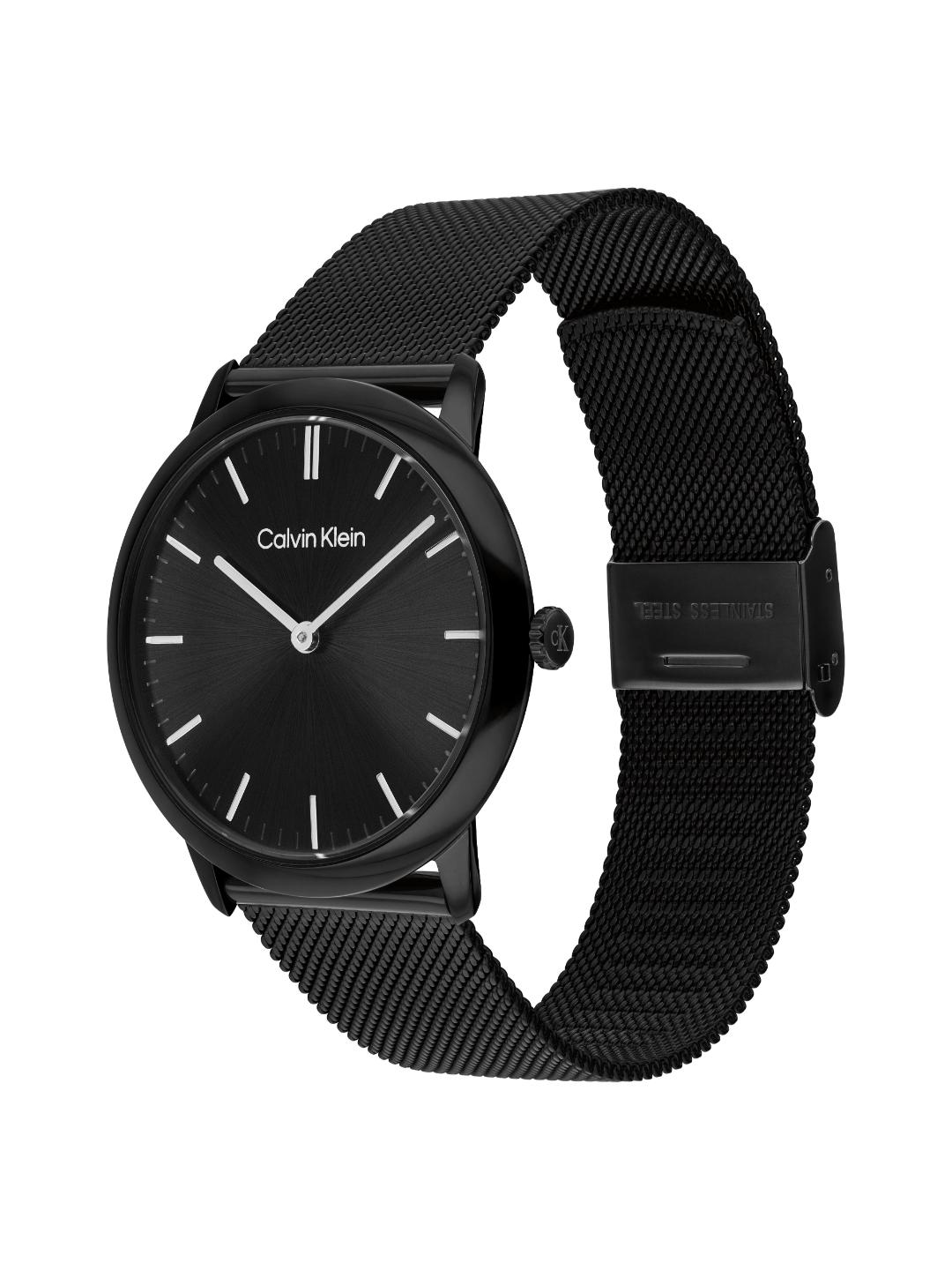 Calvin Klein Exceptional Qtz Basic Slim Black Round Dial Men's Watch 25200603