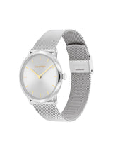 Calvin Klein Exceptional Silver 37.5 mm Dial Unisex Watch 25300001