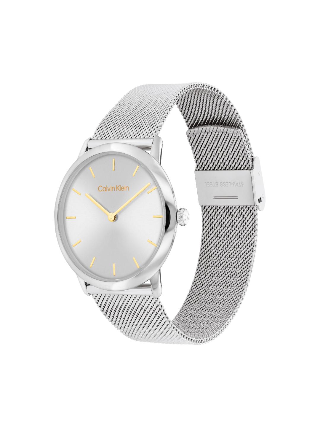 Calvin Klein Exceptional Silver 37.5 mm Dial Unisex Watch 25300001