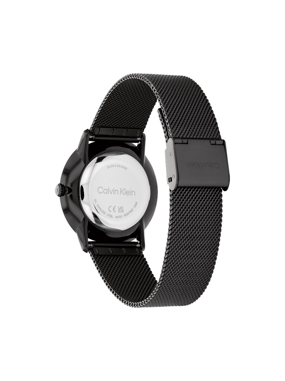 Calvin Klein Exceptional Black 37.5 mm Dial Unisex Watch 25300002