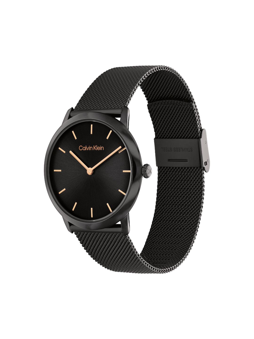 Calvin Klein Exceptional Black 37.5 mm Dial Unisex Watch 25300002