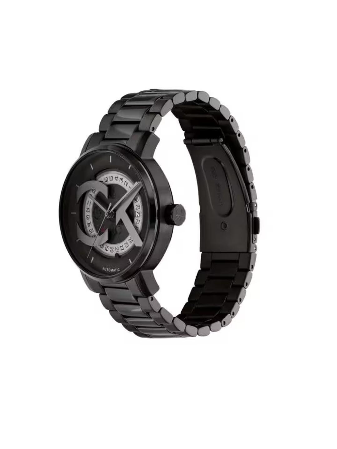 Calvin Klein Unisex 40 mm Quartz Analog Black Dial Stainless Steel Strap Watch 25300017