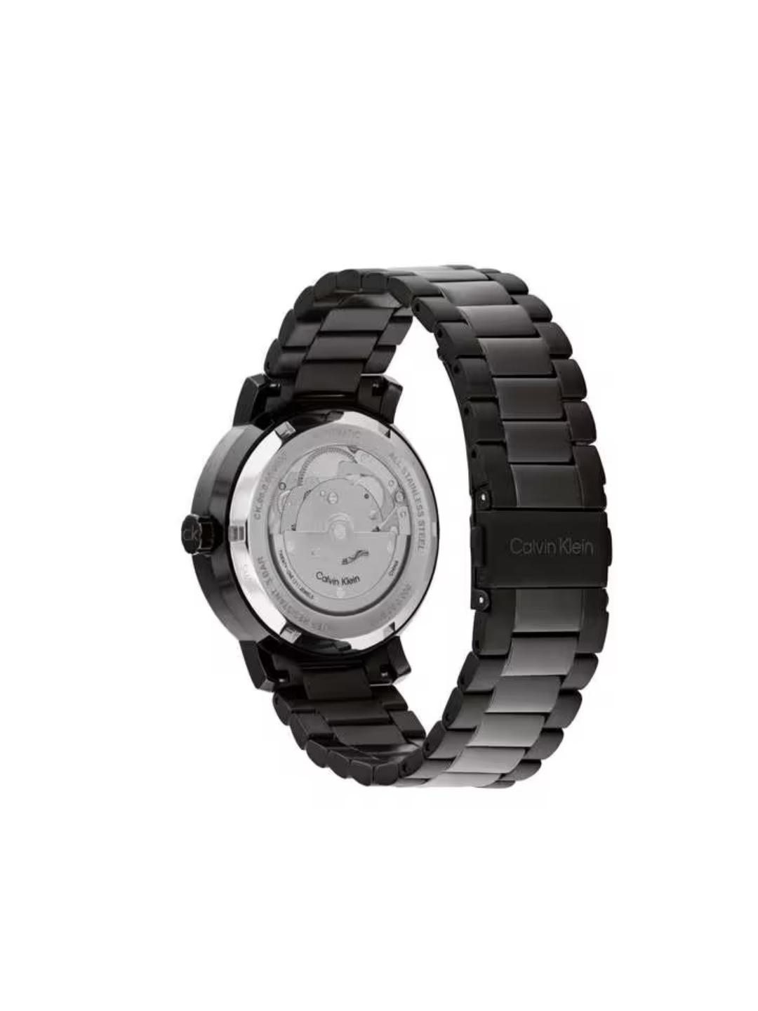 Calvin Klein Unisex 40 mm Quartz Analog Black Dial Stainless Steel Strap Watch 25300017