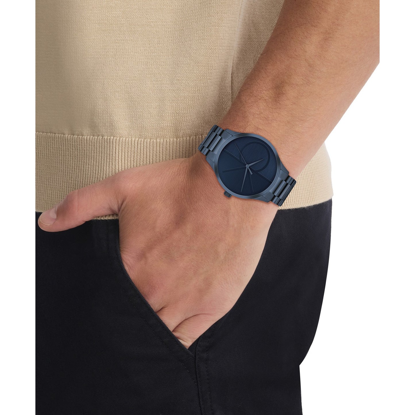 Calvin Klein ICONIC 42 mm Blue Dial Unisex Watch-  25300026