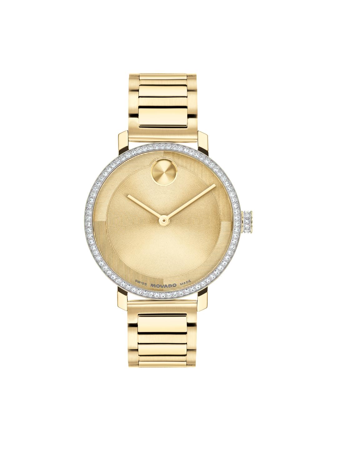 Movado Bold 34 mm Light Gold Dial Women Analog Watch 3601225