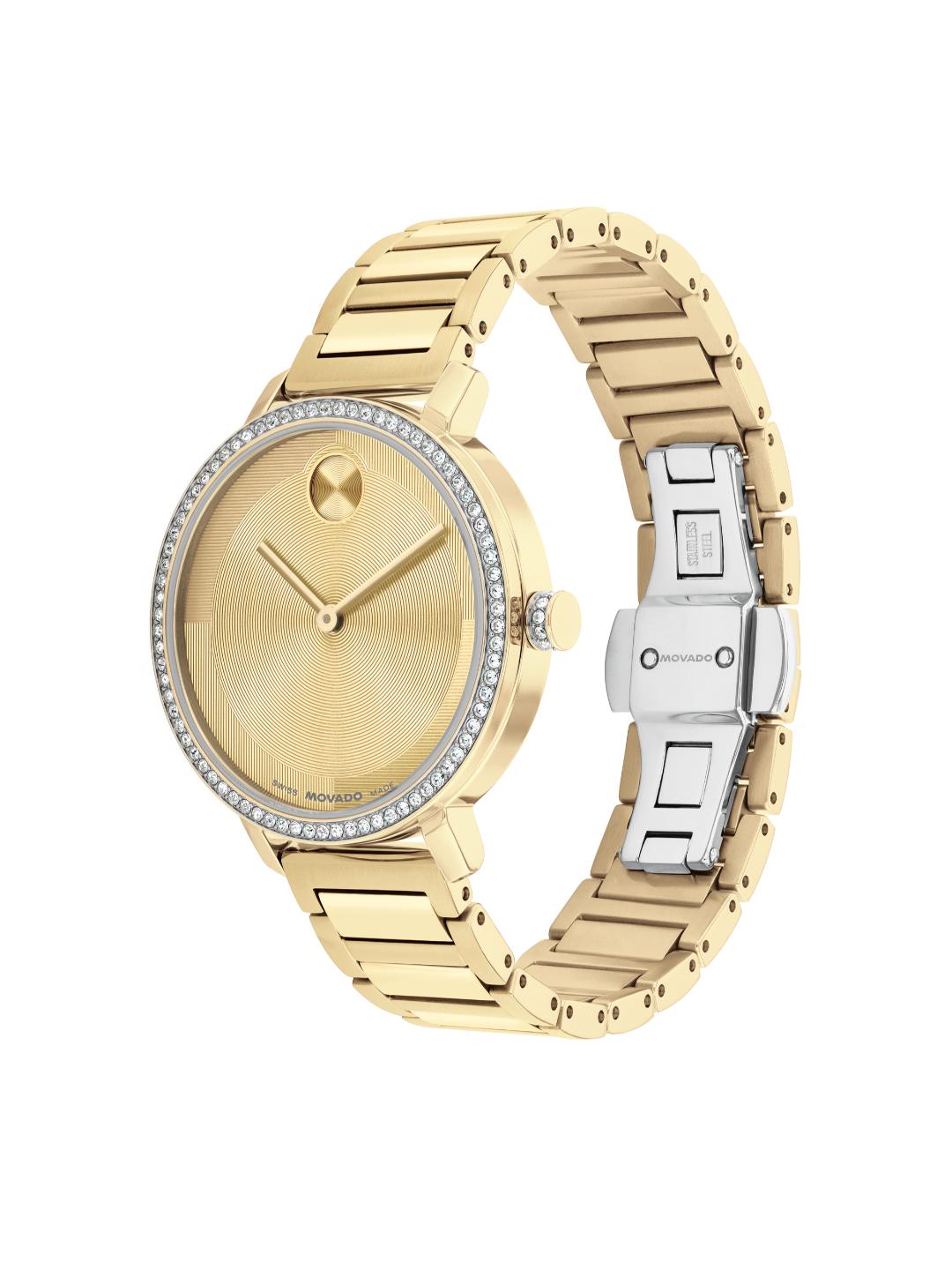 Movado Bold 34 mm Light Gold Dial Women Analog Watch 3601225