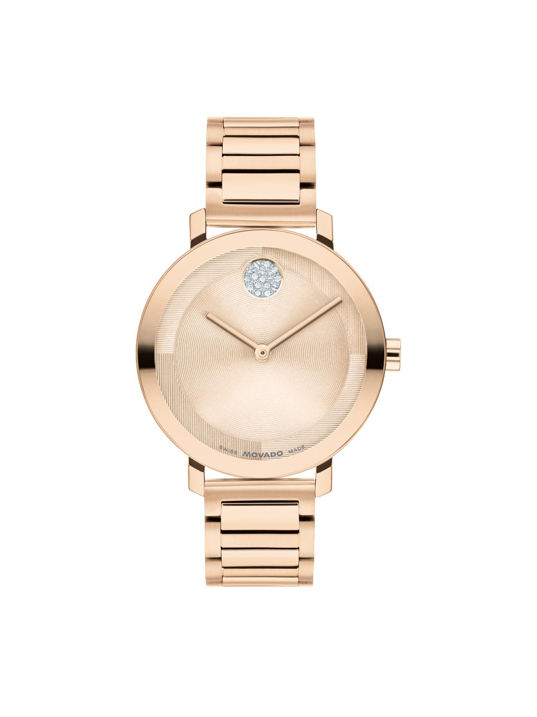 Movado Bold 34 mm Light Rose Gold Dial Women Analog Watch 3601266