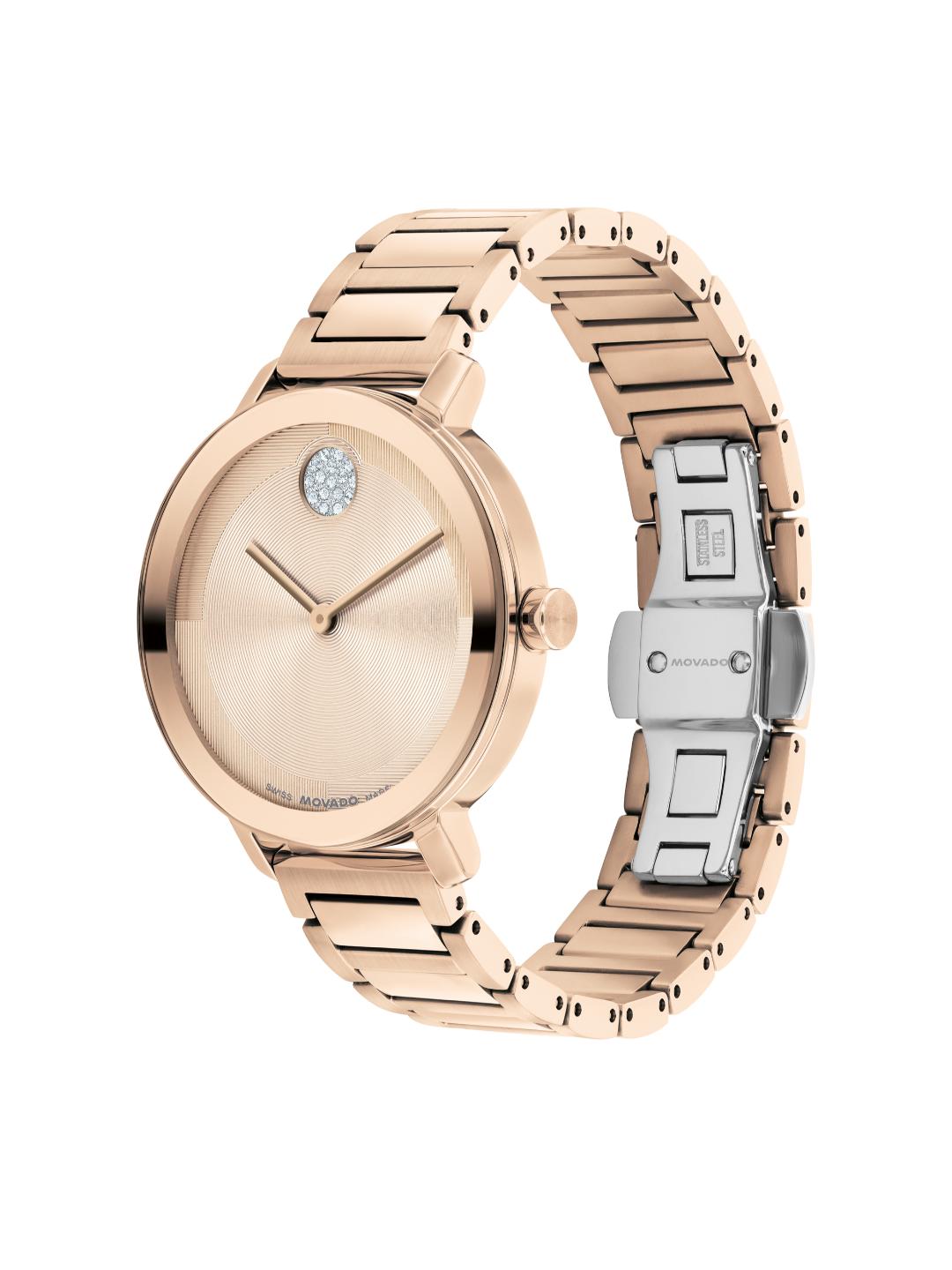 Movado Bold 34 mm Light Rose Gold Dial Women Analog Watch 3601266