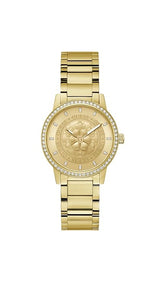 Guess Petal Round 36mm Champagne Dial Analog Women Watch GW0747L2