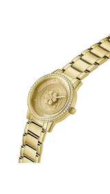 Guess Petal Round 36mm Champagne Dial Analog Women Watch GW0747L2