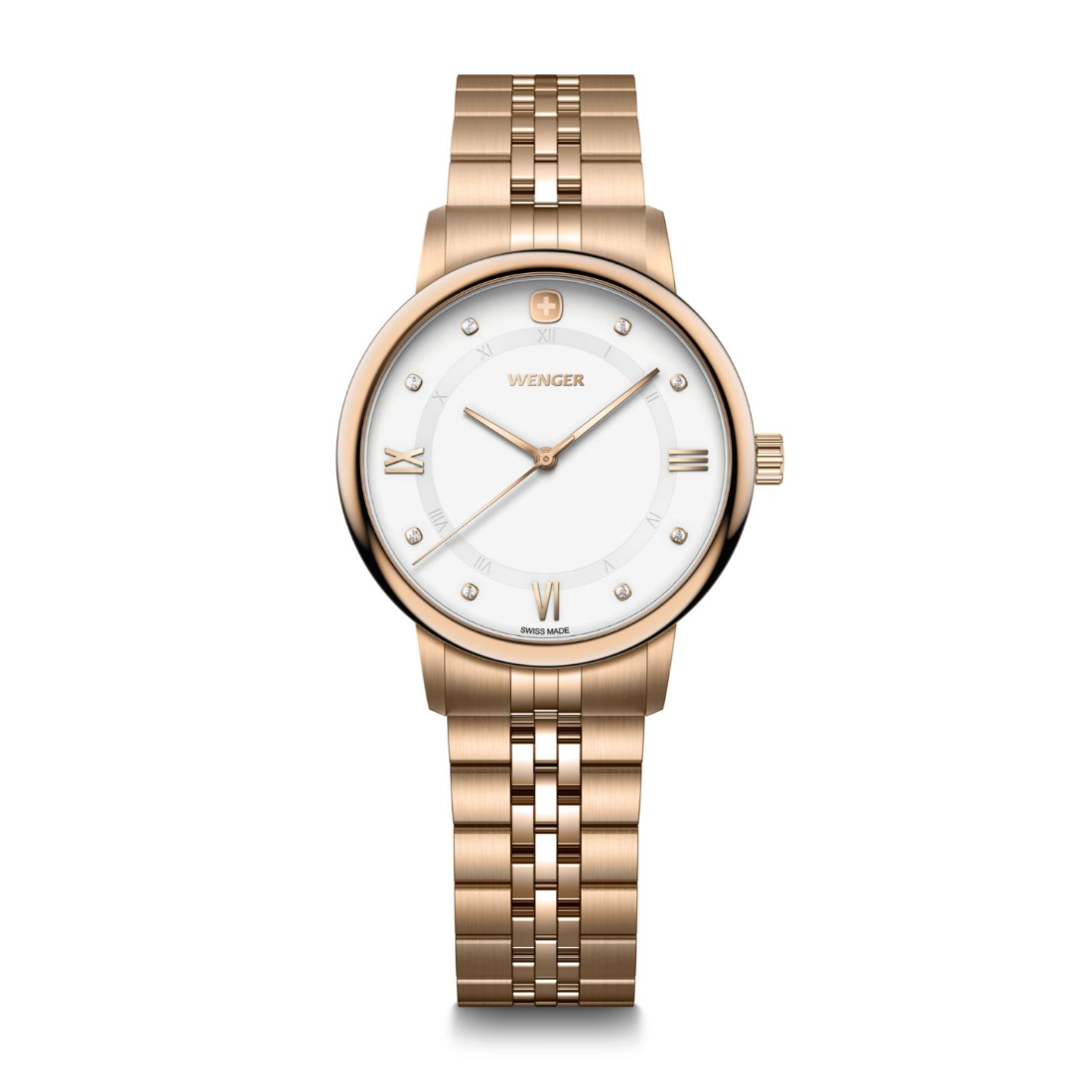 Wenger Urban Donnissima Swiss Made 35 mm White Dial Women Watch 60.1721.119 