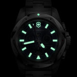 Victorinox I.N.O.X. Chrono Large Swiss Made Men's Watch Blue Dial 43 mm 200m Water Resistant Stainless Steel Bracelet Quartz Chronograph Wrist Watch for Men | 241985