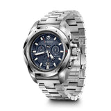 Victorinox I.N.O.X. Chrono Large Swiss Made Men's Watch Blue Dial 43 mm 200m Water Resistant Stainless Steel Bracelet Quartz Chronograph Wrist Watch for Men | 241985