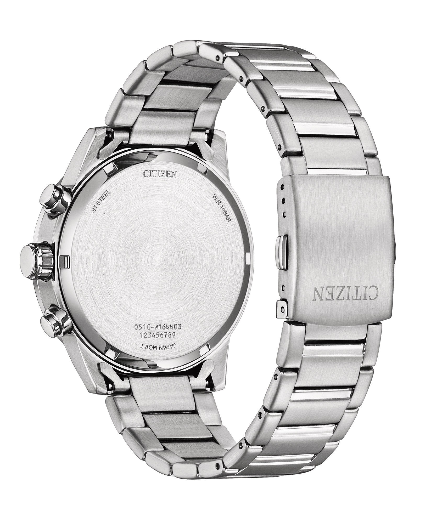 Citizen Quartz Chronograph 44 mm Black Dial Men Watch AN3681-57E