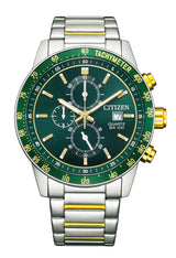 Citizen Quartz Chronograph 44 mm Green Dial Men Watch-AN3689-55X