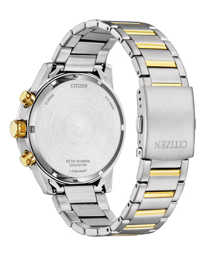 Citizen Quartz Chronograph 44 mm Green Dial Men Watch-AN3689-55X
