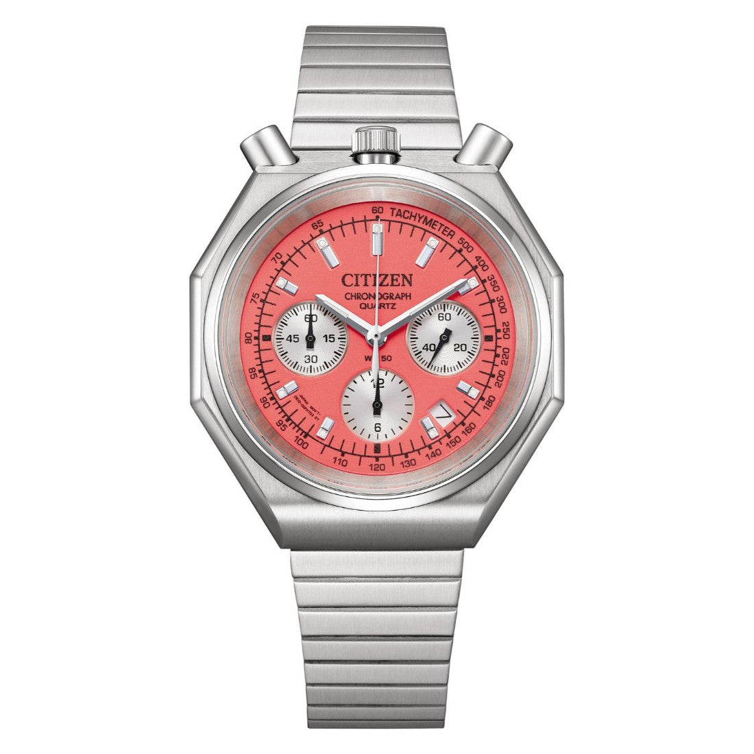 Citizen Bullhead 38 mm Pink Dial Quartz Men Watch AN3700-89Z