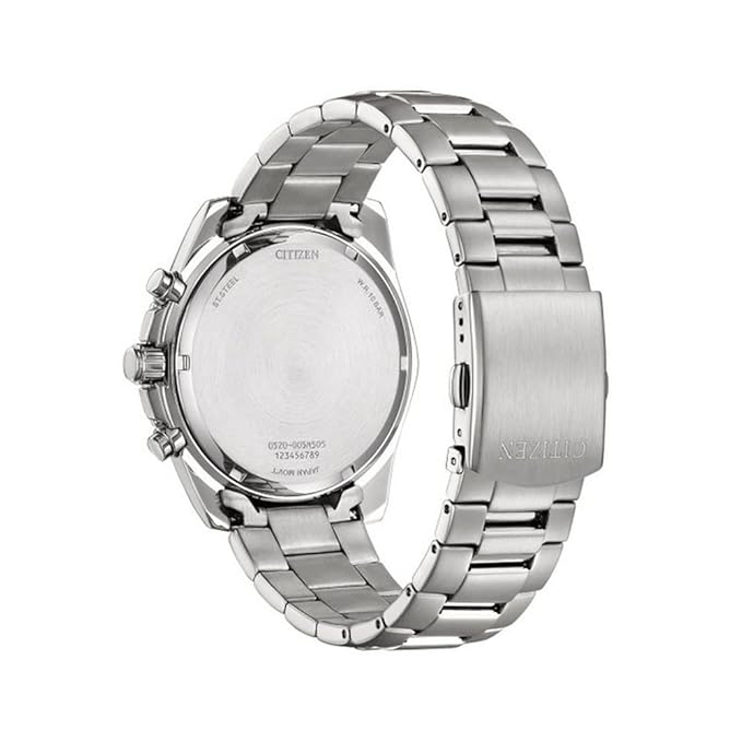 Citizen Men 46.4 mm Automatic Analog Blue Dial Stainless Steel Strap Watch AN8201-57L