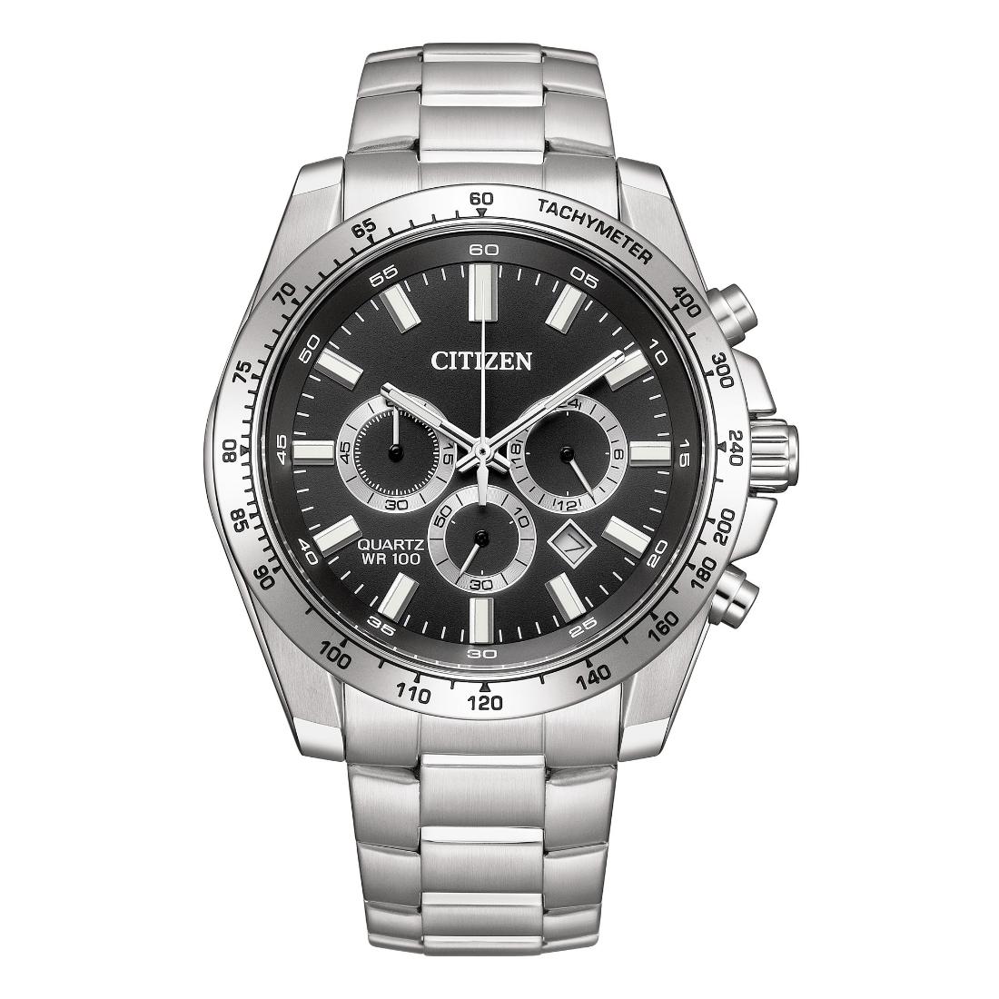 Citizen Black Dial 46.4 mm Quartz Chronograph Men Watch- AN8230-59E