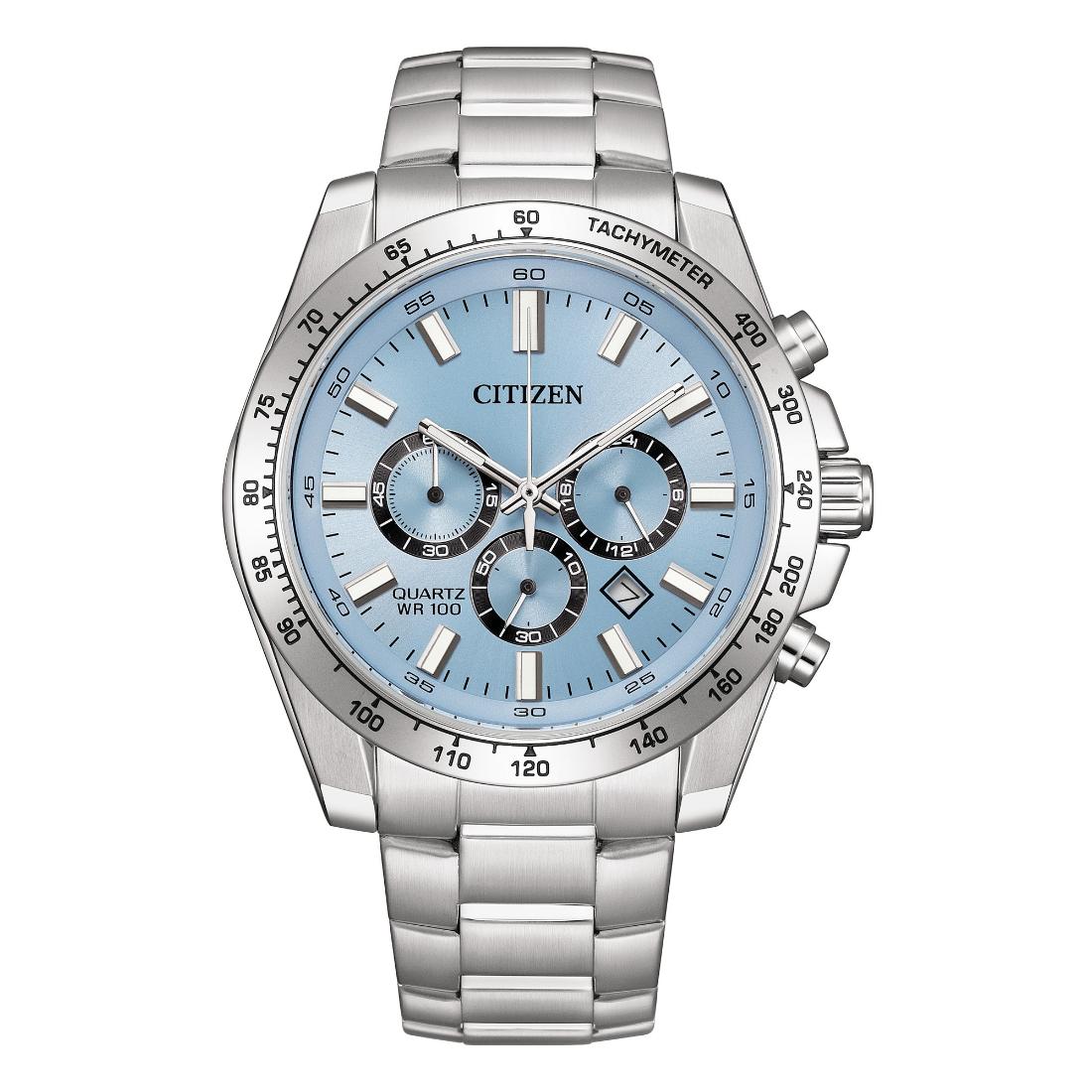 Citizen Blue Dial 46.4 mm Quartz Chronograph Men Watch- AN8230-59L