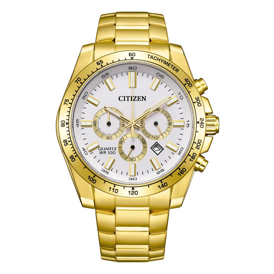 Citizen Silver Dial 46.4 mm Quartz Chronograph Men Watch- AN8232-53A