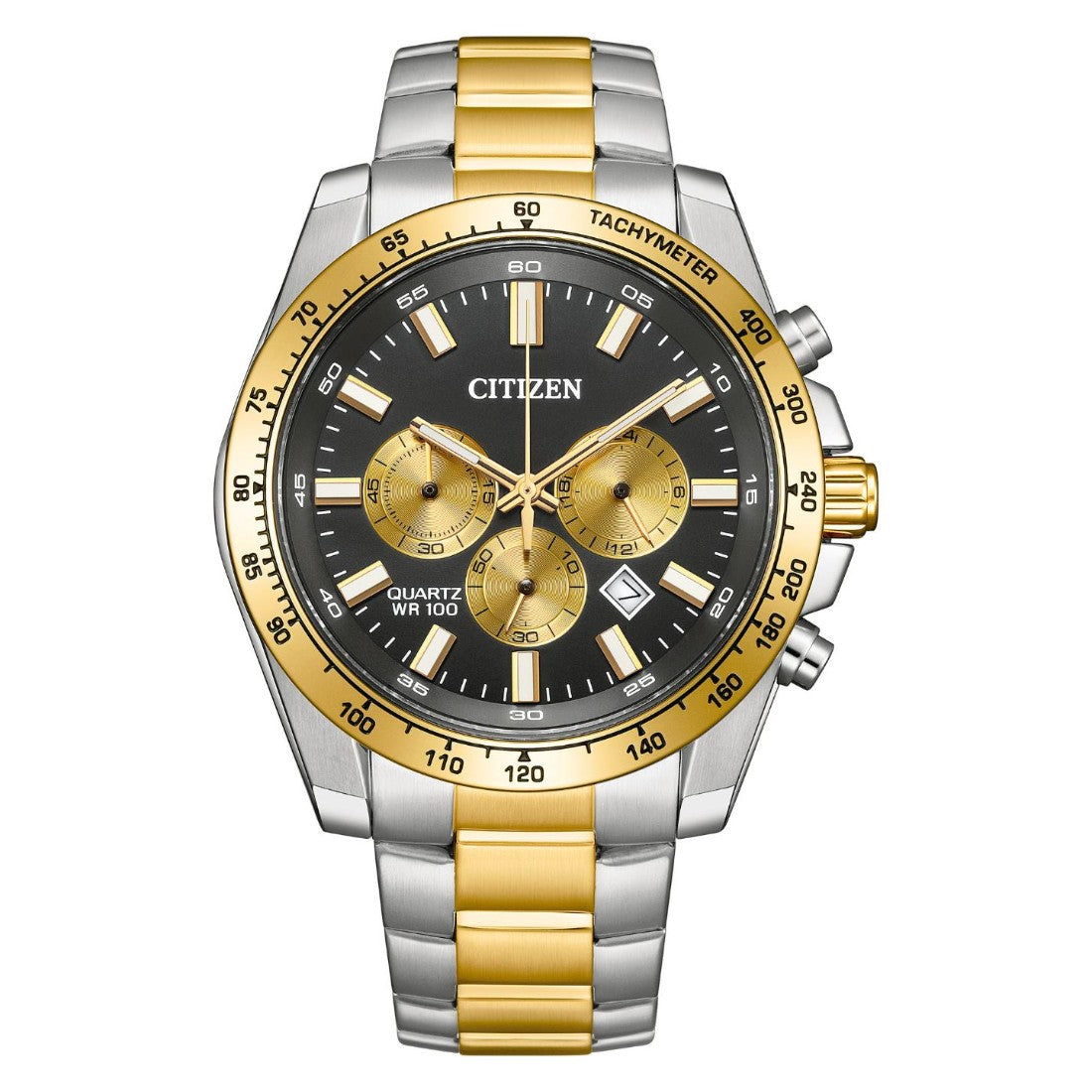 Citizen AQ Chronograph 44 mm Black Dial Men Watch AN8234-58E