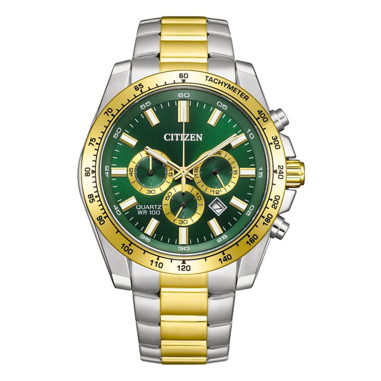 Citizen Green Dial 46.4 mm Quartz Chronograph Men Watch- AN8234-58X