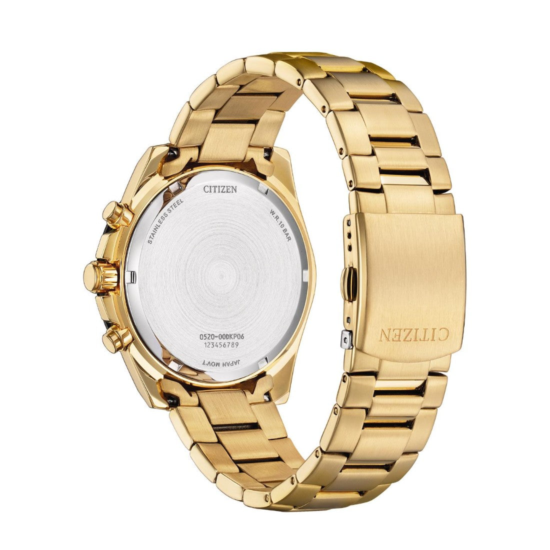 Citizen AQ Chronograph 44 mm Rose Gold Dial Men Watch AN8236-52P