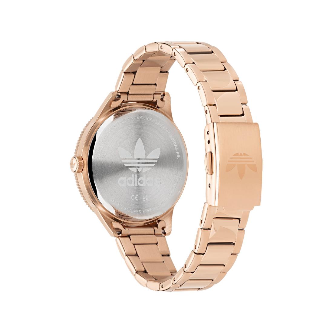Adidas Originals Edition Three Unisex Rose Gold Tone 36 mm Dial Analog Watch AOFH22063