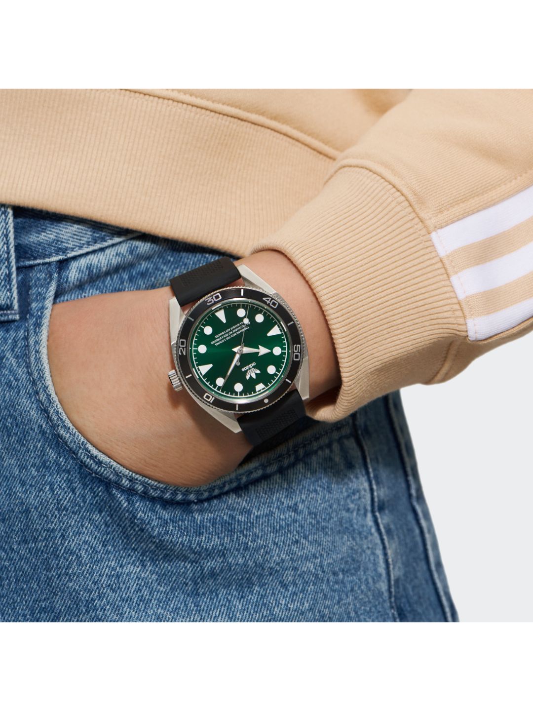 Adidas Originals Green Dial Unisex Watch AOFH23008