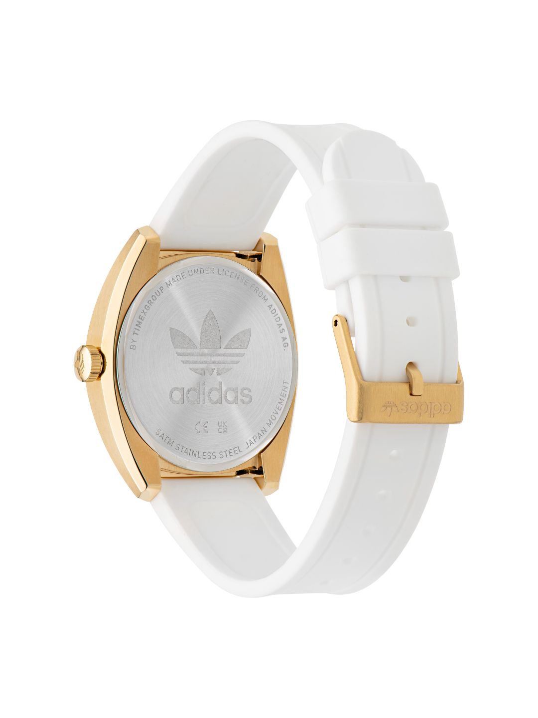 Adidas Originals Unisex 39 mm Edition One Silver Dial White Silicone Strap Watch AOFH23012