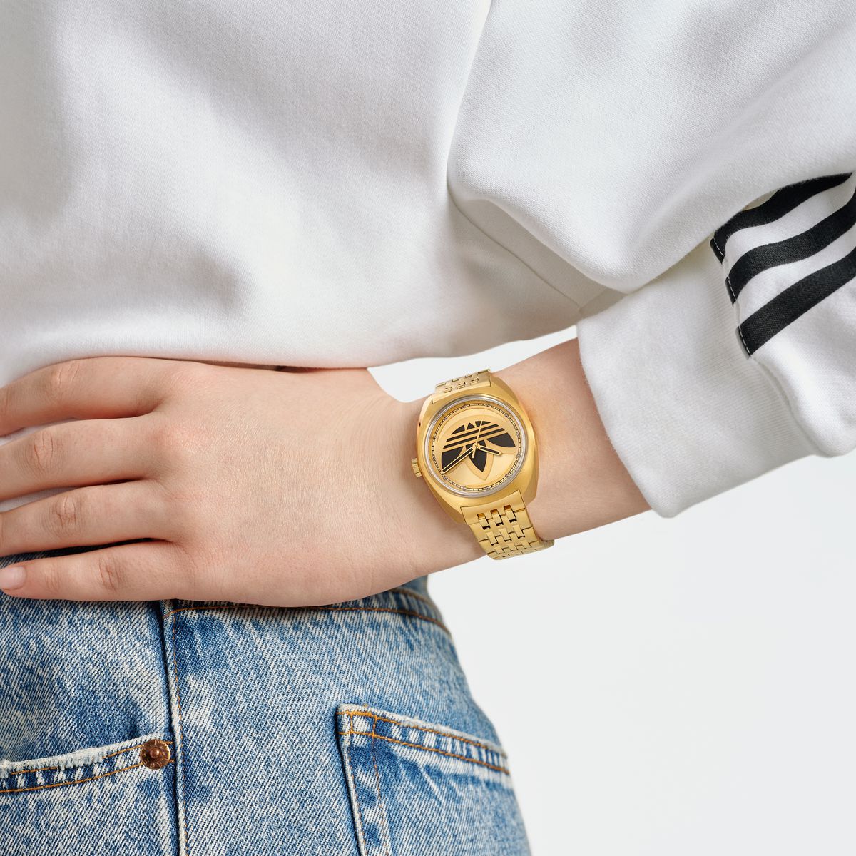 Adidas Originals Gold Tone Dial Unisex Analog Watch AOFH23509