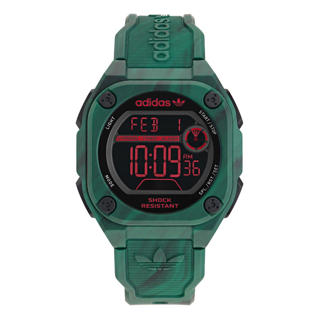 Adidas Originals City Tech Two Grfx Unisex Black 45 mm Dial Digital Watch - AOST23573